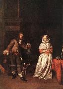 METSU, Gabriel The Hunter and a Woman sg Spain oil painting artist